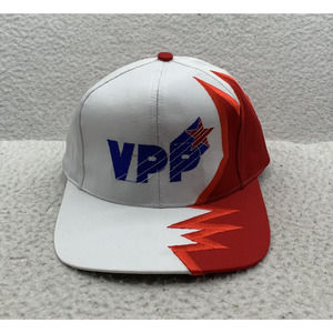 VTG‎ VPP Advertising Snapback Hat Saw Jagged Shark Tooth Blockhead White Red